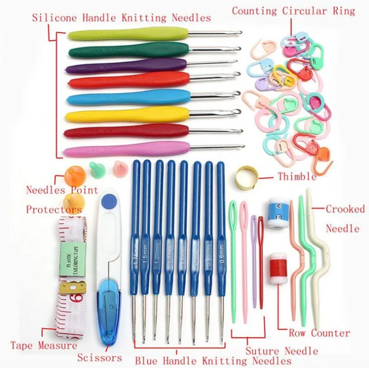 Ningbo sunshine import and export co., ltd. | home knitting accessories diy knitting tools set crochet hook stitch set
