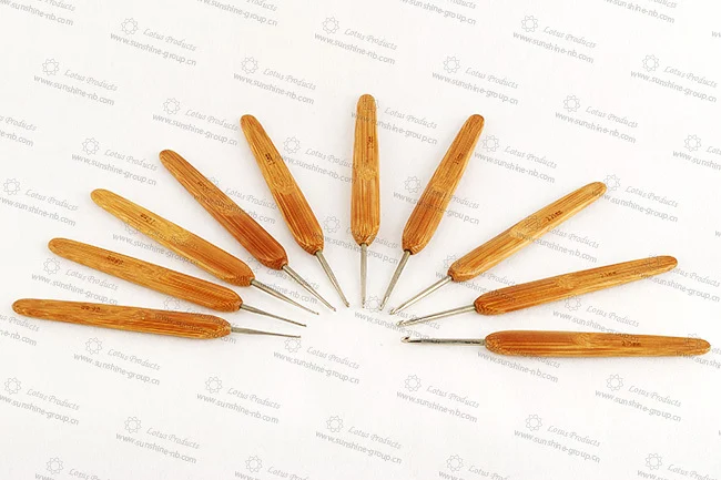 Ningbo sunshine import and export co., ltd. | sewing accessories bamboo handle crochet hook bamboo crochet hook