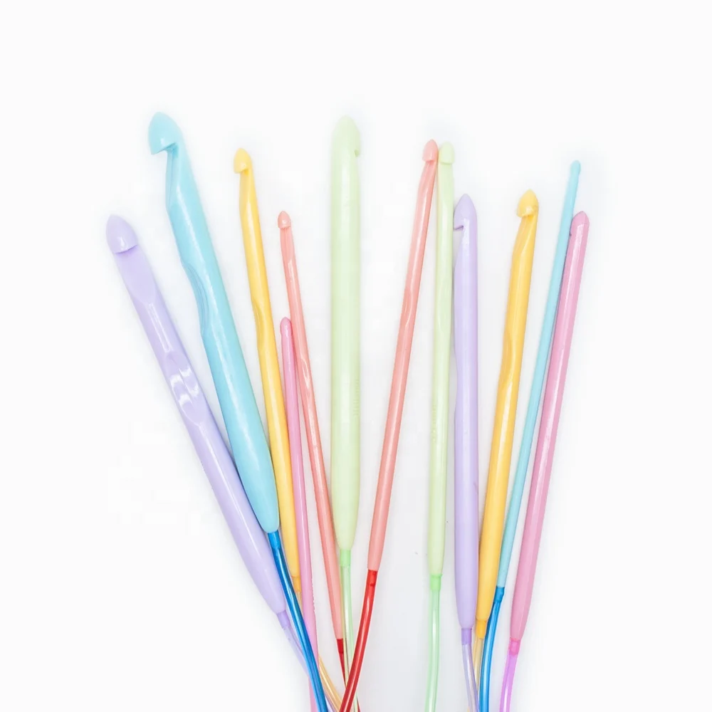 Ningbo sunshine import and export co., ltd. | colorful candy crochet hook carpet plastic knitting needle for garment
