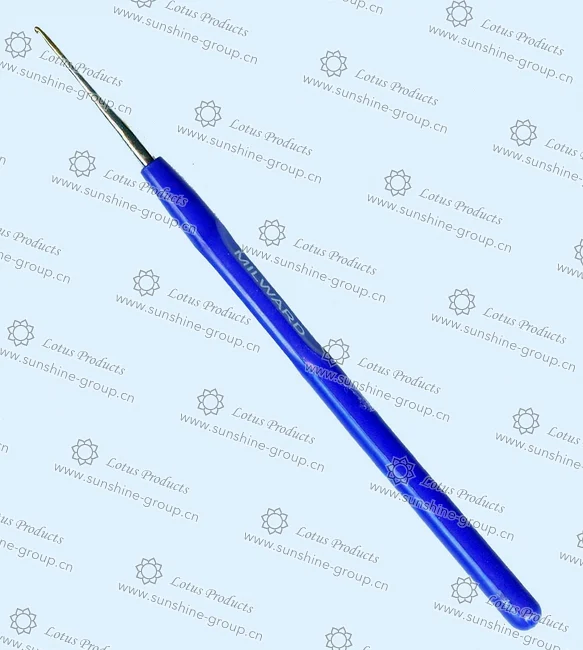 Ningbo sunshine import and export co., ltd. | steel crochet hook plastic handle 0.6mm